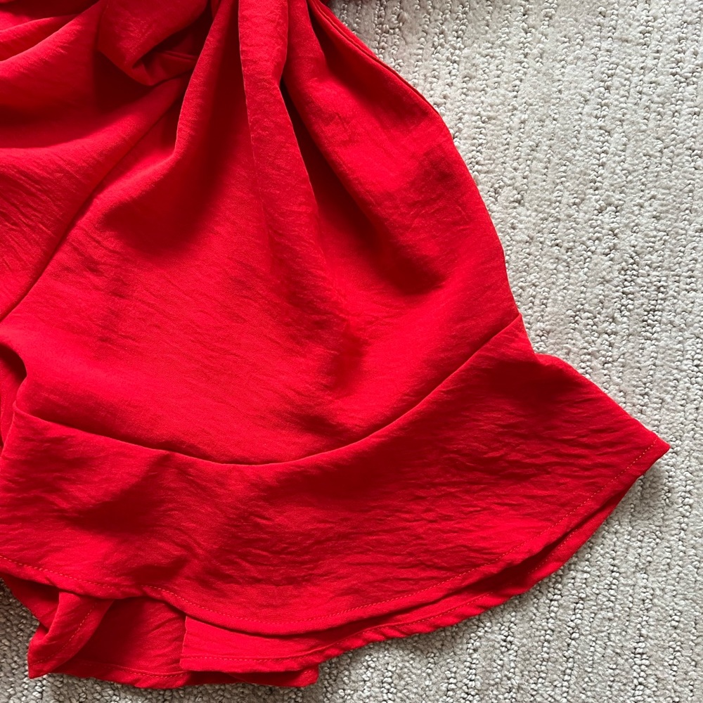 Red Ruffled Jumpsuit - Picture 5 of 9